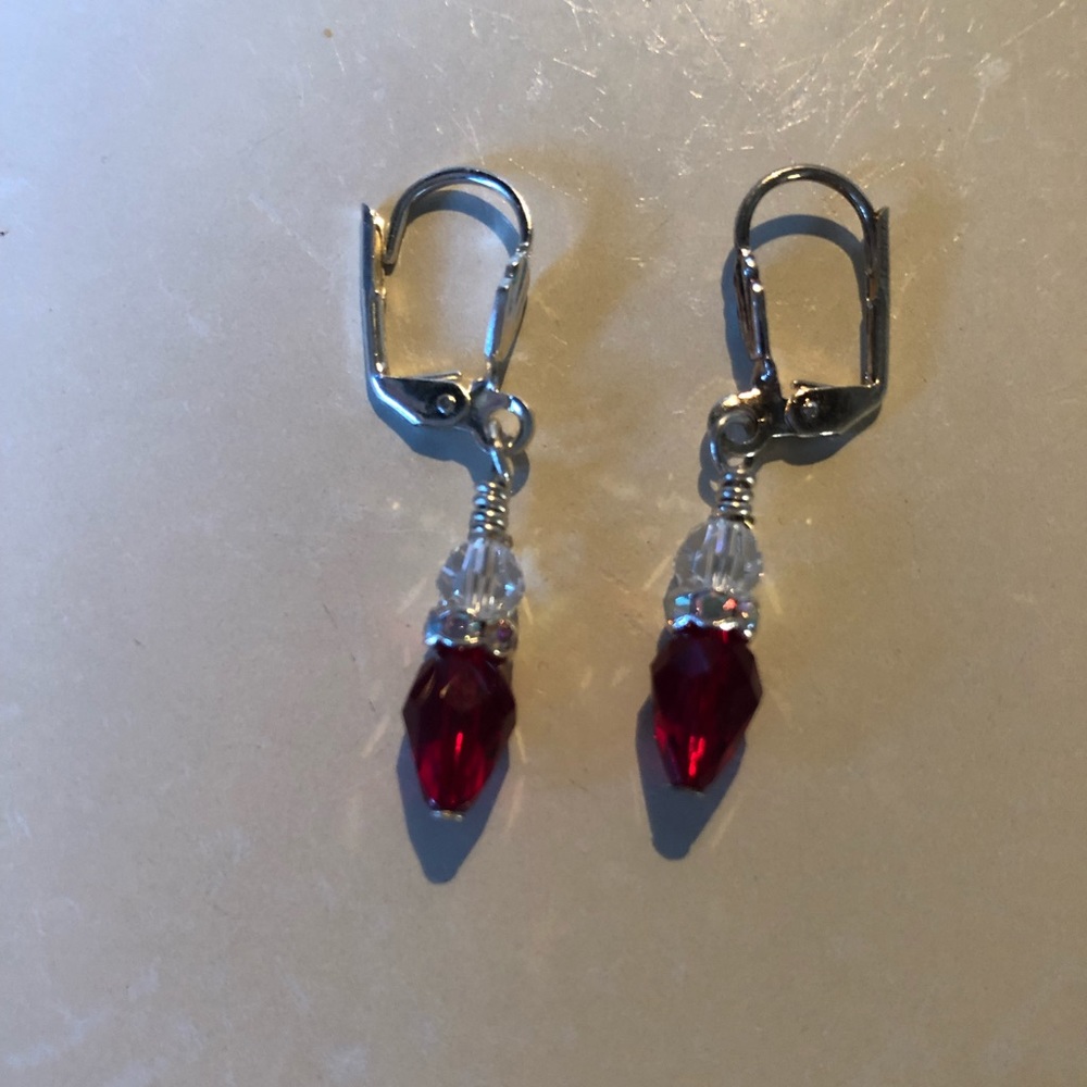 Swarovski Crystal Christmas light bulb earrings.